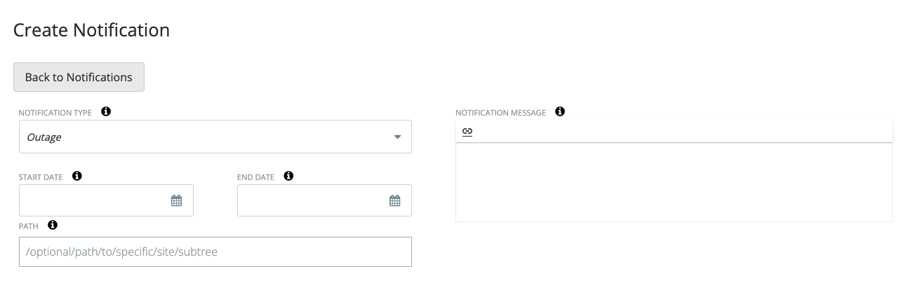 Create a Notification Form